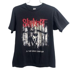 Screen Printed Y2K Slipknot .5: The Gray Chapter Vintage T-Shirt Mens Size Small